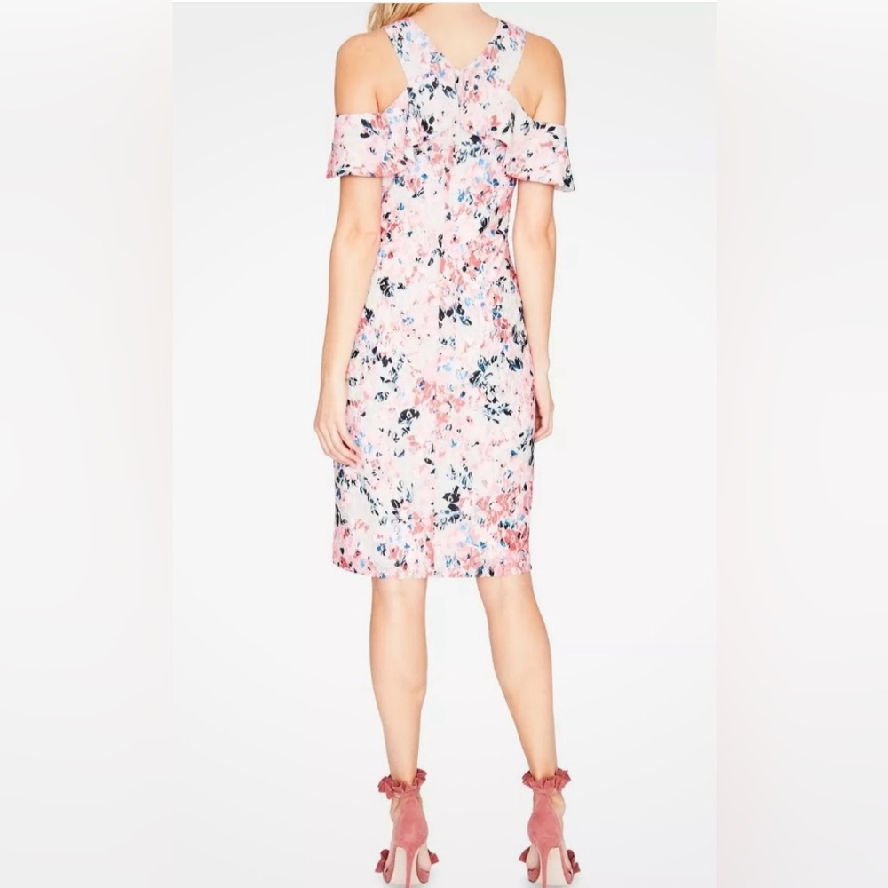 RACHEL Rachel Roy Pink Floral One-Shoulder Cold-Shoulder Dress - Picture 2 of 9